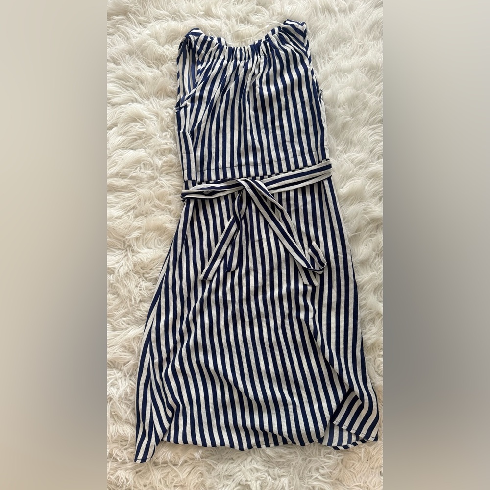 Juicy Couture Navy and White Striped Dress